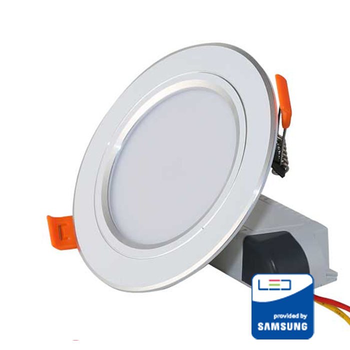 Đèn LED âm trần Rạng Đông viền bạc 9W