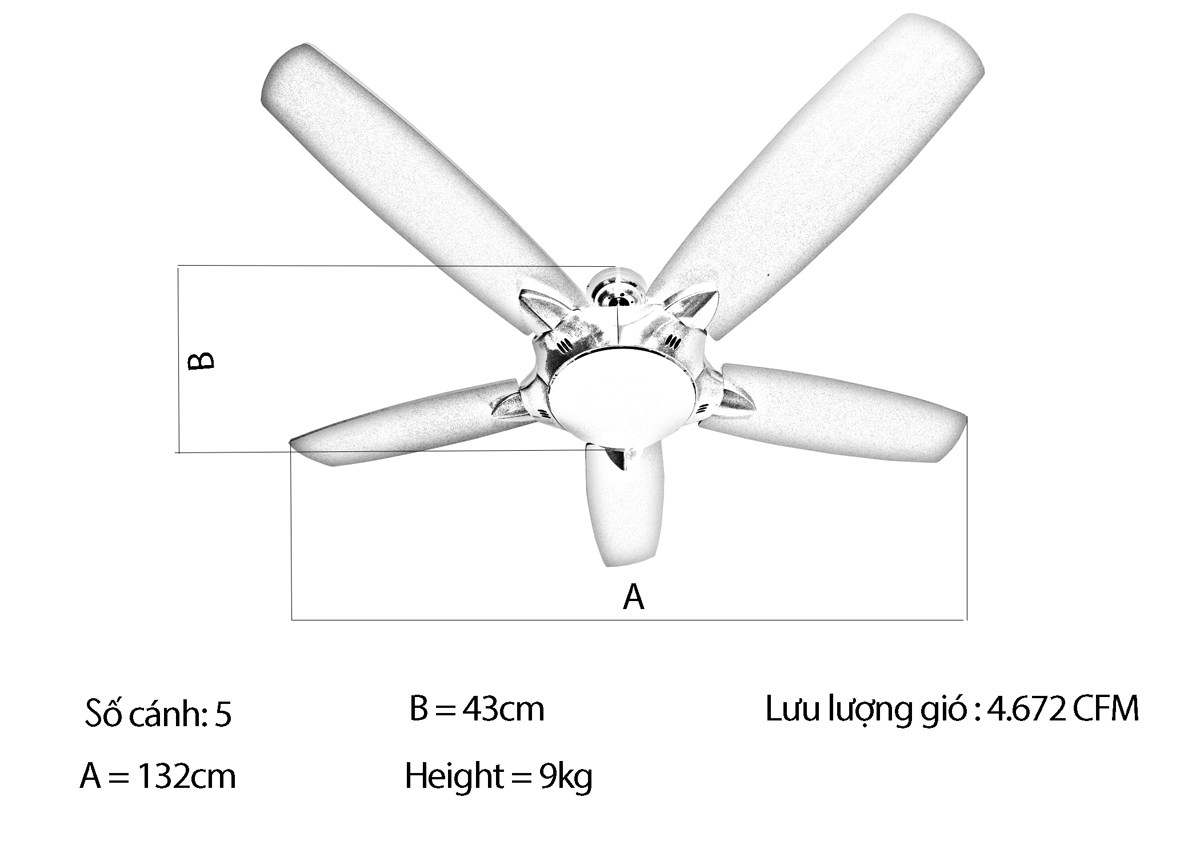 Quạt trần KaiyoKukan Hokka thích hợp căn phòng như thế nào ?