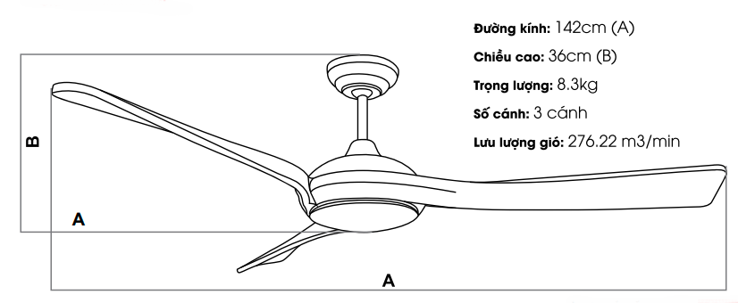 Quạt trần KaiyoKukan IWA thích hợp lắp trong căn phòng như thế nào ?