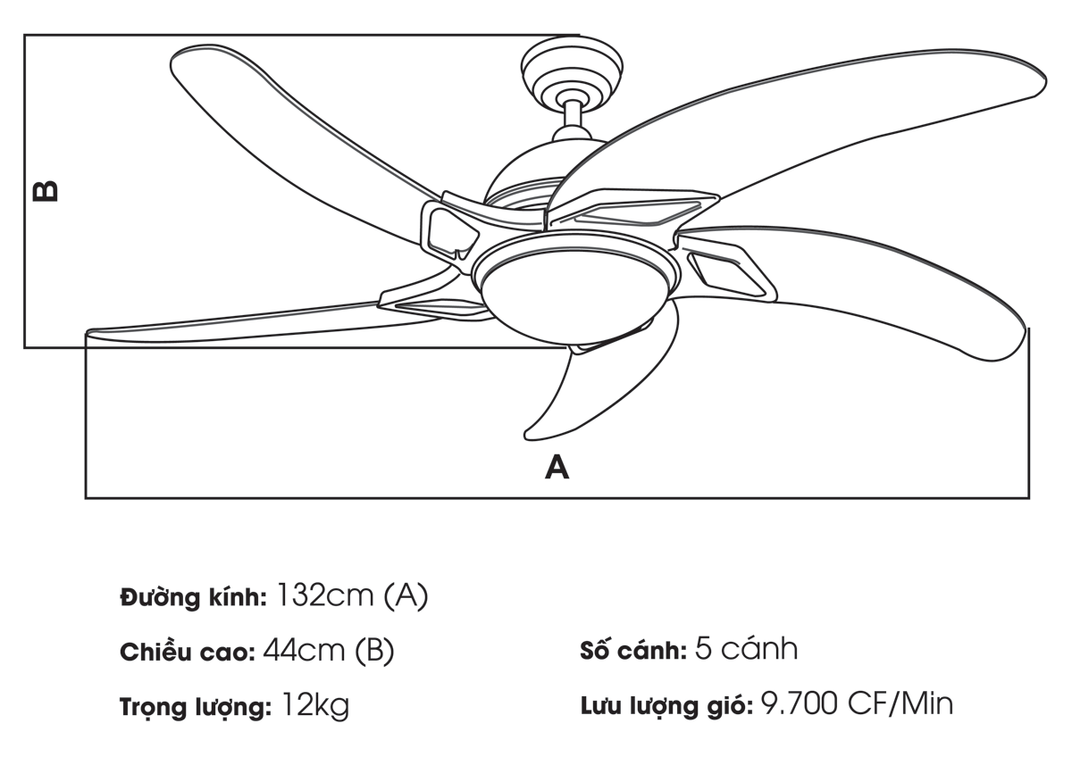 Quạt trần KaiyoKukan Yama thích hợp lắp đặt ở căn phòng như thế nào ?