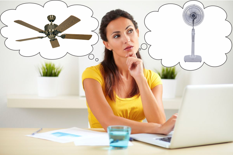 quạt trần hay quạt cây tốn điện hơn???